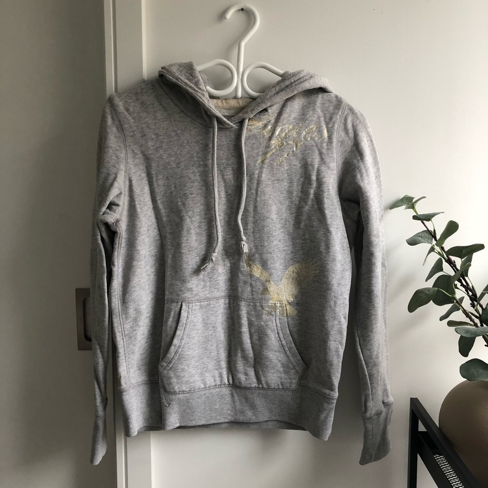 American Eagle Outfitters Light Gray Hoodie
